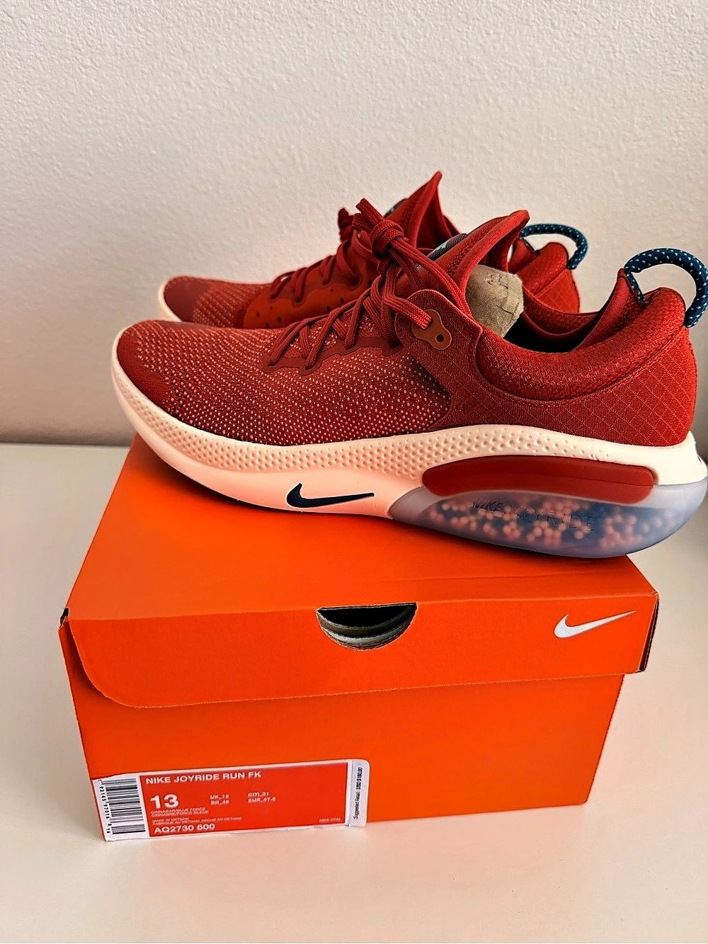 Men’s Nike Joyride Run FK Athletic Shoes Red & Blue US 13